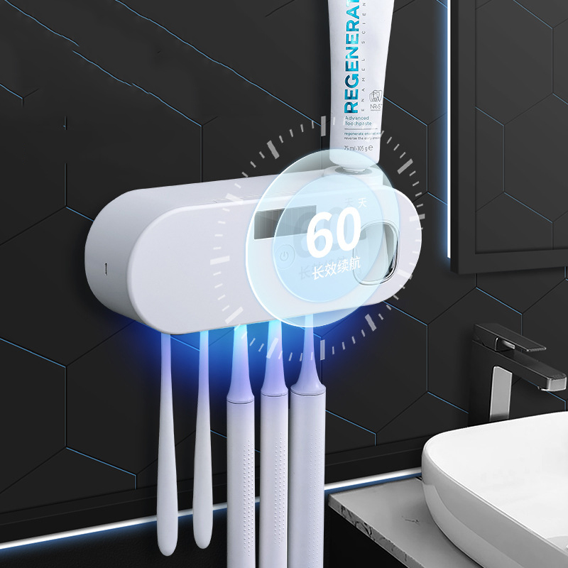 New Toothbrush UV Sterilizer Toothpaste Squeezer 2 in 1 UV Light Anti-bacteria Toothbrush Bacteria Killing Sanitizing Machine