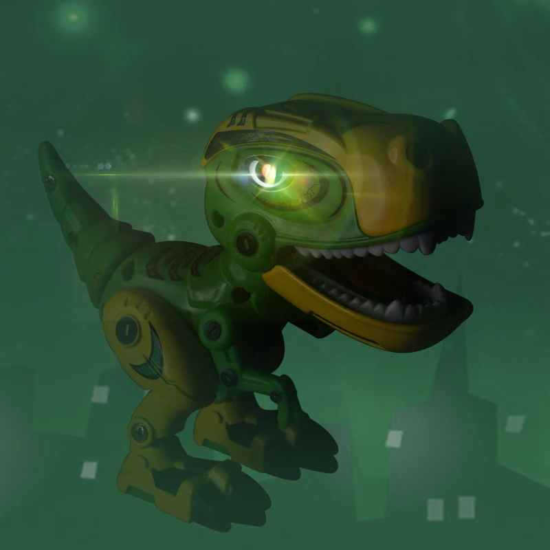 Brinquedo de ação de dinossauro com som e luz, modelo de dinossauro e tiranossauro de metal com som, educação precoce para crianças