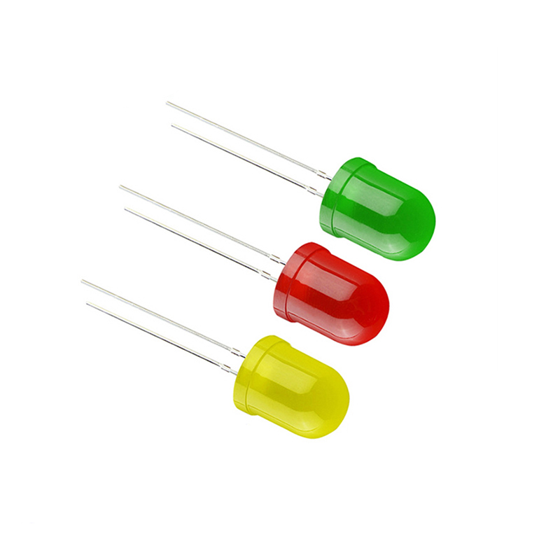 10 Stuks F10 10Mm 5 Kleuren Dip Led Groen Rood Blauw Wit Super Heldere Kwaliteit Kraal Lichtgevende Diode Plug-In Lamp Assortiment