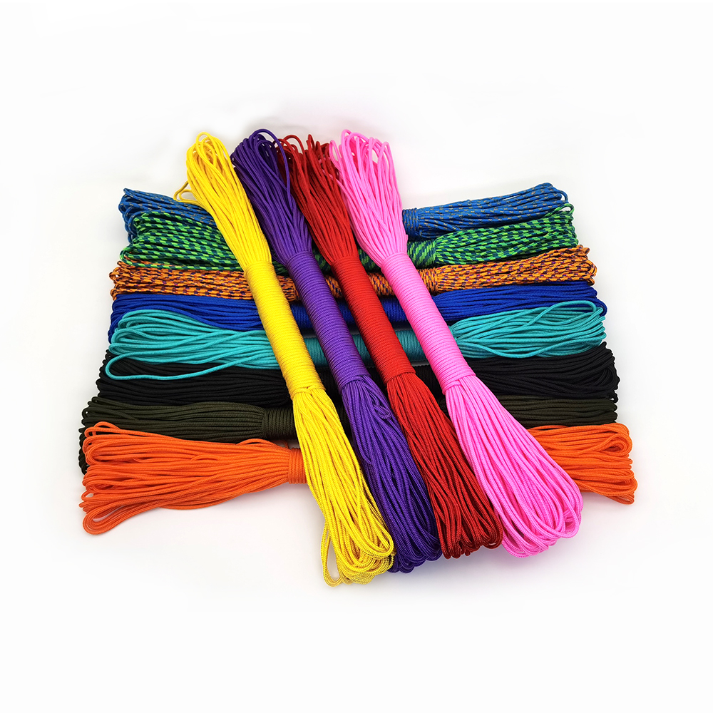 Cordón de paracaídas sólido de 100 metros y 2mm, cuerda Mil Spec tipo un hebra, escalada, Camping, equipo de supervivencia, Paracord
