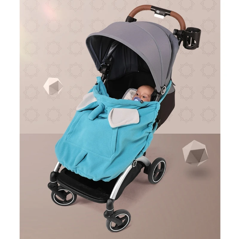 Funda multifuncional para portabebés con capucha, capa de dibujos animados, a prueba de viento, gruesa, para cochecito de bebé recién nacido, mochilas envolventes