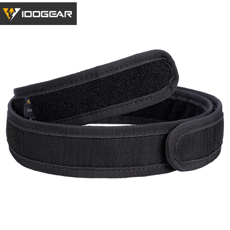 IDOGEAR Cinto Tático Masculino Cintos Esportivos Cinto Interno 1.7" Cinto Nylon Preto 3418