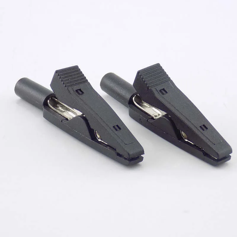 Conector Banana de 2mm, Clip de cocodrilo, Cable conector de Cable de prueba, adaptador de sondas aisladas de cocodrilo para multímetro, pluma de cocodrilo H10