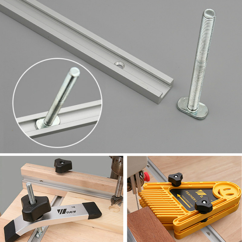 300-500 MILLIMETRI Lavorazione Del Legno Scivolo Rail T-track T-slot Mitra Track Jig T Vite di Fissaggio Slot 19x9.5mm Sega Da Tavolo Router Tavolo strumenti fai da te