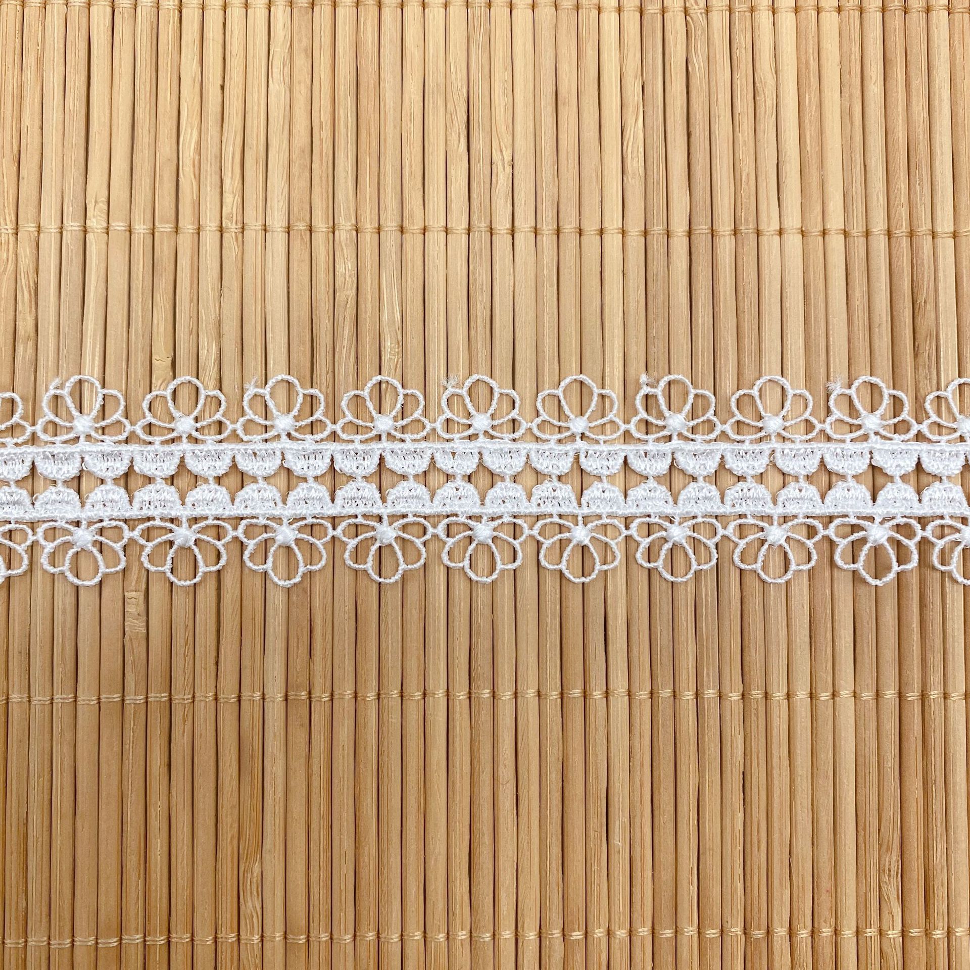 3 jardas/lote bordado bilateral oco flor laço tecido guarnição fitas diy costura artesanal acessórios de vestuário