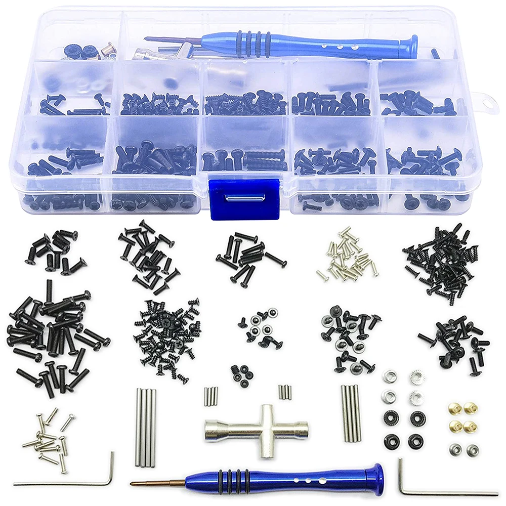 316 個 RC カーツール & ネジボックスキットセット M2 M2.5 M3 ネジ修理用品 Wltoys 1/14 用 144001   RCカーアクセサリー