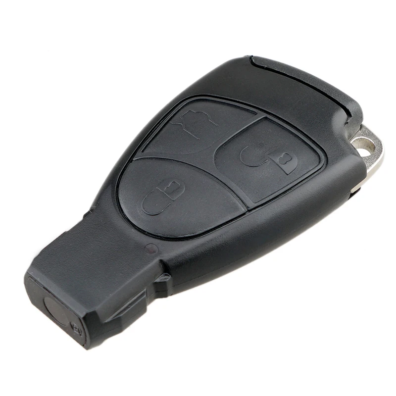 Chave do carro fob escudo caso substituição inteligente inserção chave remoto capa com balde e suporte de bateria para mercedes-benzc m b e cl sl