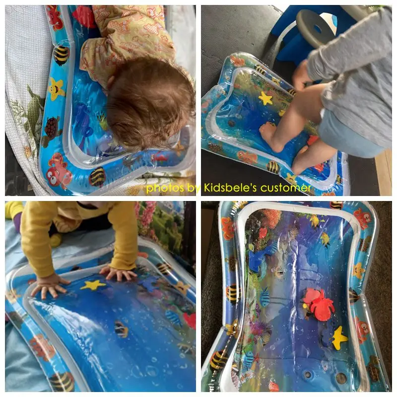 เด็กเล่นน้ํา Mat Tummy Time ของเล่นสําหรับทารกแรกเกิด Playmat PVC เด็กวัยหัดเดินสนุกกิจกรรม Inflatbale Mat ของเล่นเด็ก Seaworld พรม