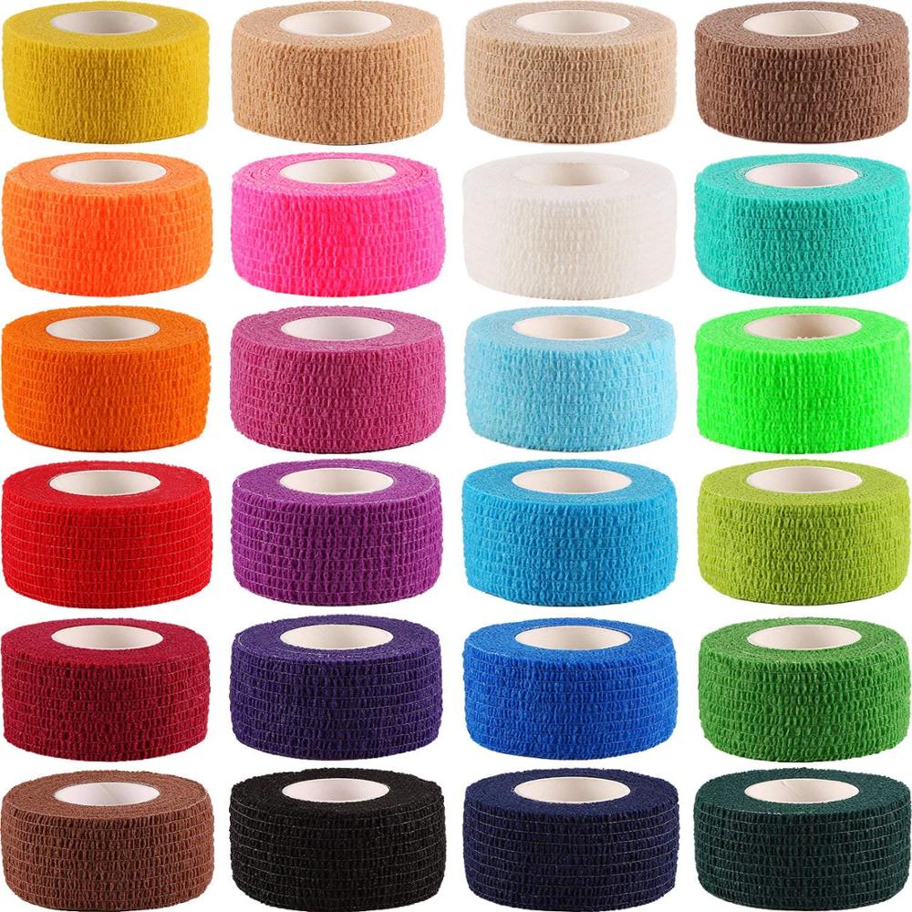 12 Cuộn Thể Thao Tự Adherent Băng Elastoplast Keo Bọc Gắn Kết Băng Đô Đầu Tiên Viện Trợ Băng Thú Cưng Thước Dây 2.5Cm * 4.5M Màu Ngẫu Nhiên
