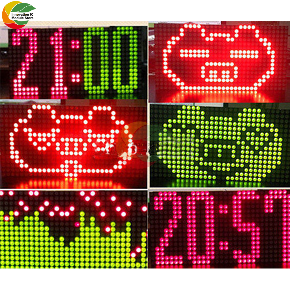 16x32 Dot Matrix Rot und Grün Dual Farbe Control LED Display Modul DIY Kit Geeignet für Arduino, STM32, MSP430, PIC, DIY Kit