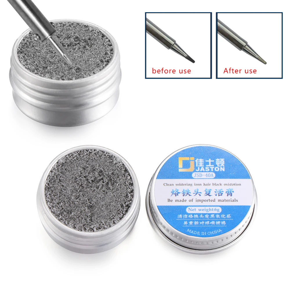 Non-stick tin Electrical Soldering Iron Tip Refresher solder Cream Clean Paste  Solder Iron Tip Head Resurrection 2022 Hot Sale