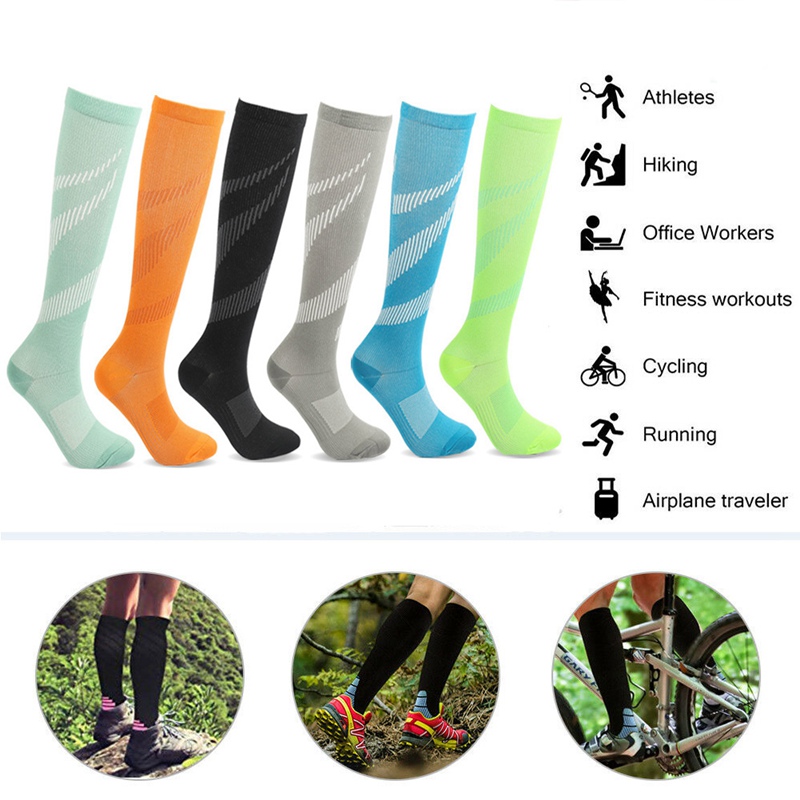 Calcetines para venas varicosas medias de compresión enfermera deportes calcetines de ciclismo para diabéticos correr regalo para hombres Diabetes naturaleza senderismo