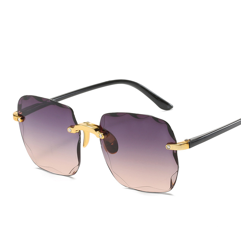 2023 Occhiali da sole quadrati senza montatura da donna Designer di marca di lusso Occhiali rossi estivi Occhiali da sole di moda per uomo UV400 Shades Oculos