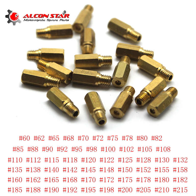 Alconstar 10 Chiếc Xe Máy Bộ Chế Hòa Khí Chính Phản Lực Vòi Phun Bộ Keihin FCR OKO KOSO PE PWK Bộ Chế Hòa Khí Lục Giác Xe Máy Chính máy Bay Phản Lực