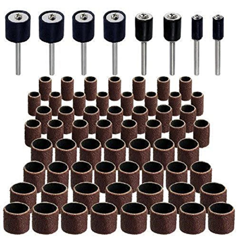 51PCS/11PCS Kit di levigatura a tamburo adatto per Dremel include mandrini a tamburo in gomma Kit tamburo nastri abrasivi mandrino