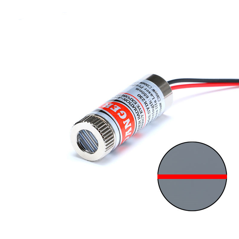 classe industrial focalizável da lente de vidro da cabeça do módulo do diodo laser da linha/cruz vermelha de 650nm 5mW