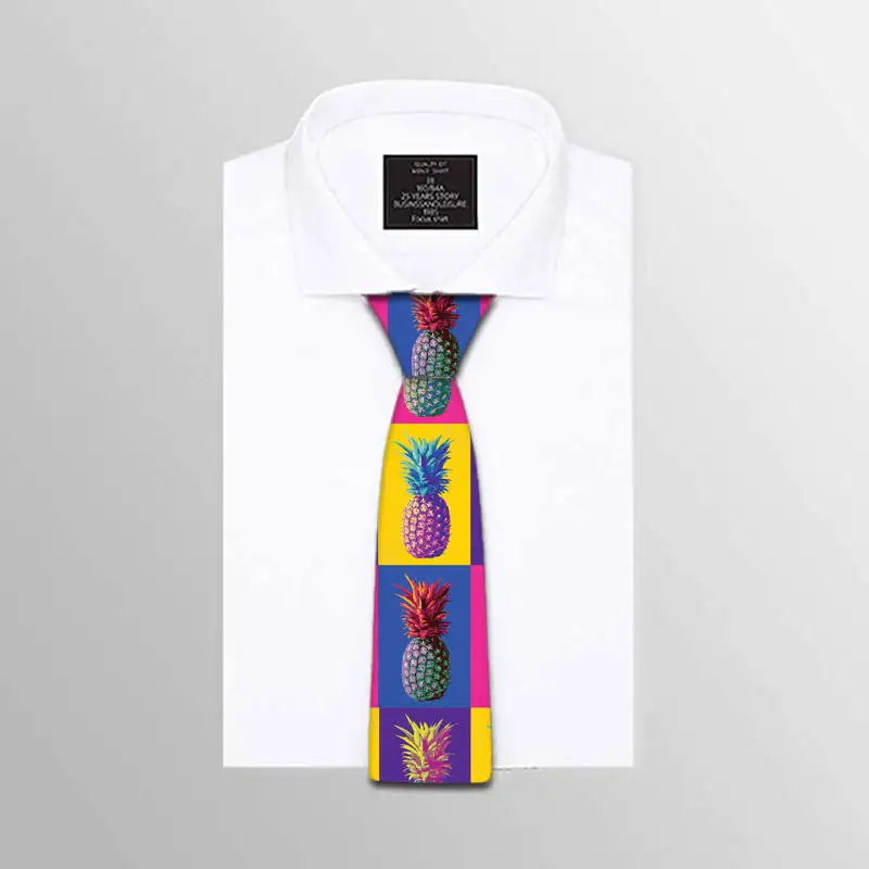 2020 Mới Thời Trang 8Cm Chiều Rộng Sáng Tạo 3D In Hình Cà Vạt Nam Tiệc Cưới Kinh Doanh Slim Polyester Quan Hệ Cho Nam vui Vẻ In Hình Cà Vạt