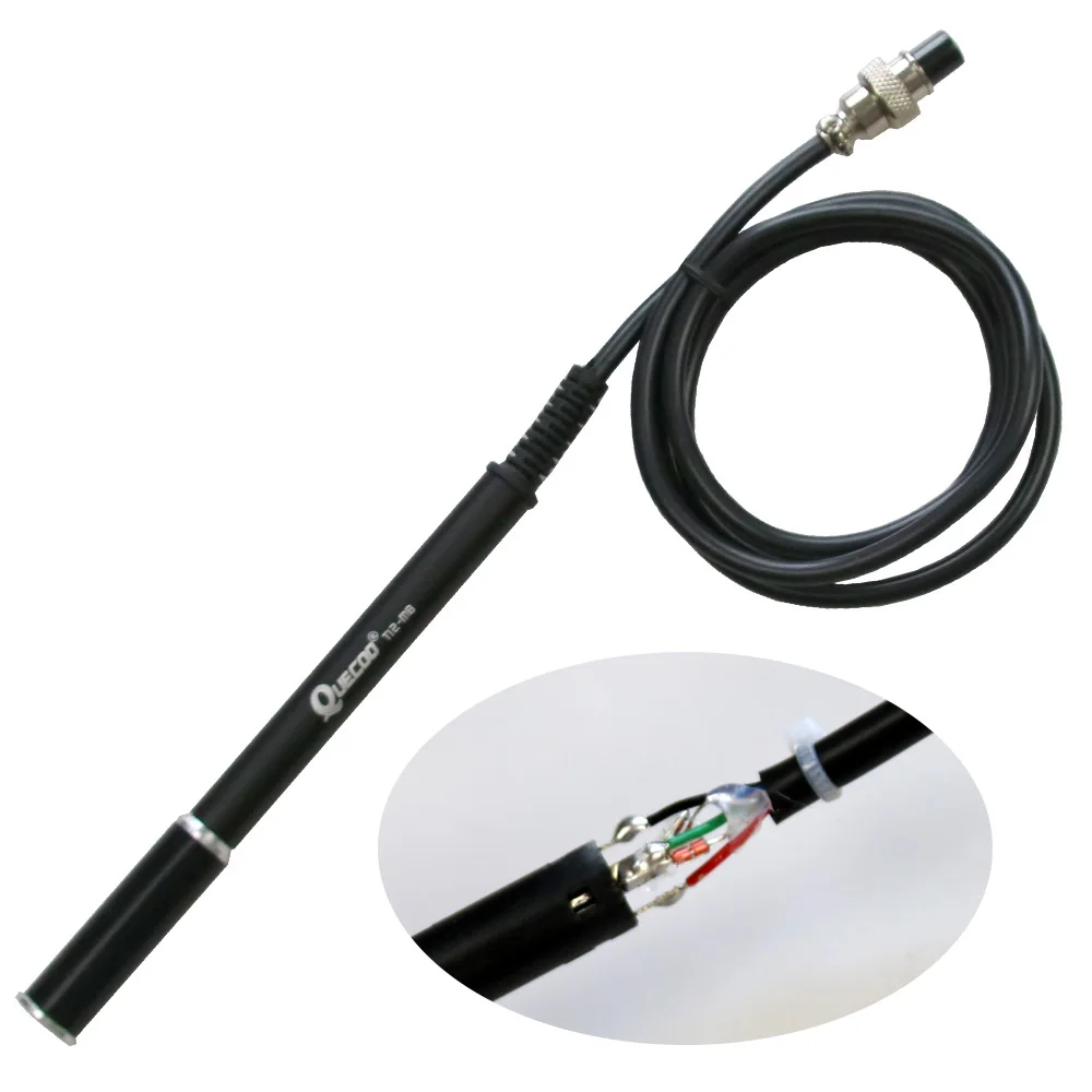 QUECOO 5pin T12-M8 9501 907 P9 mango 1,1 m para estación de soldadura de hierro STM32 T12-955/958 controlador eléctrico Digital de temperatura