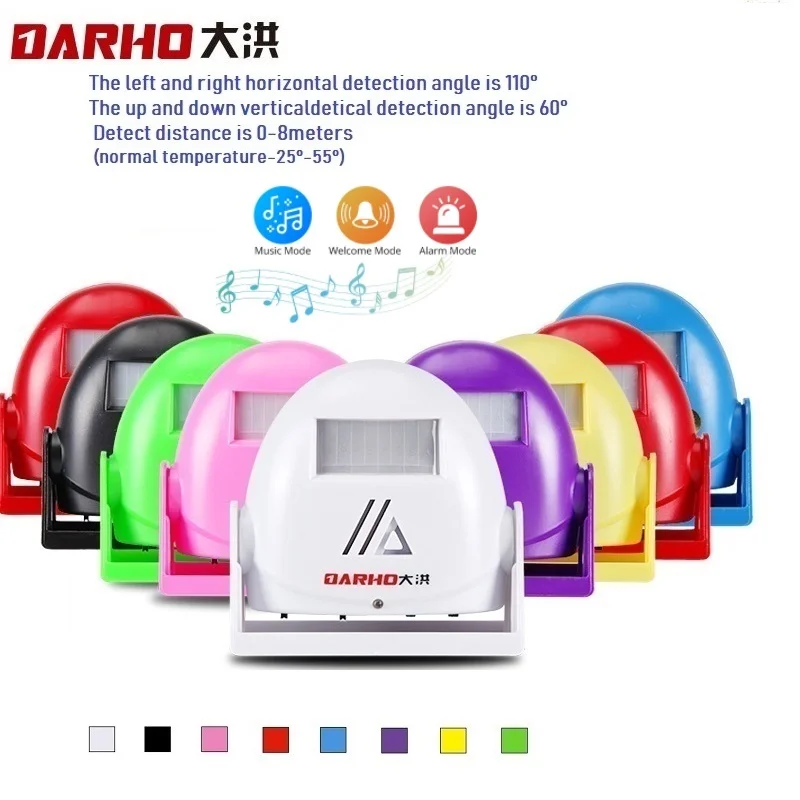 Darho Báo Động Không Dây Khách Hoan Nghênh Bạn Đã Chuông Chuông Cửa Cảm Biến Chuyển Động Cảm Biến Cho Shop Nhập Công Ty An Ninh Bảo Vệ Cảnh Báo Chuông Cửa