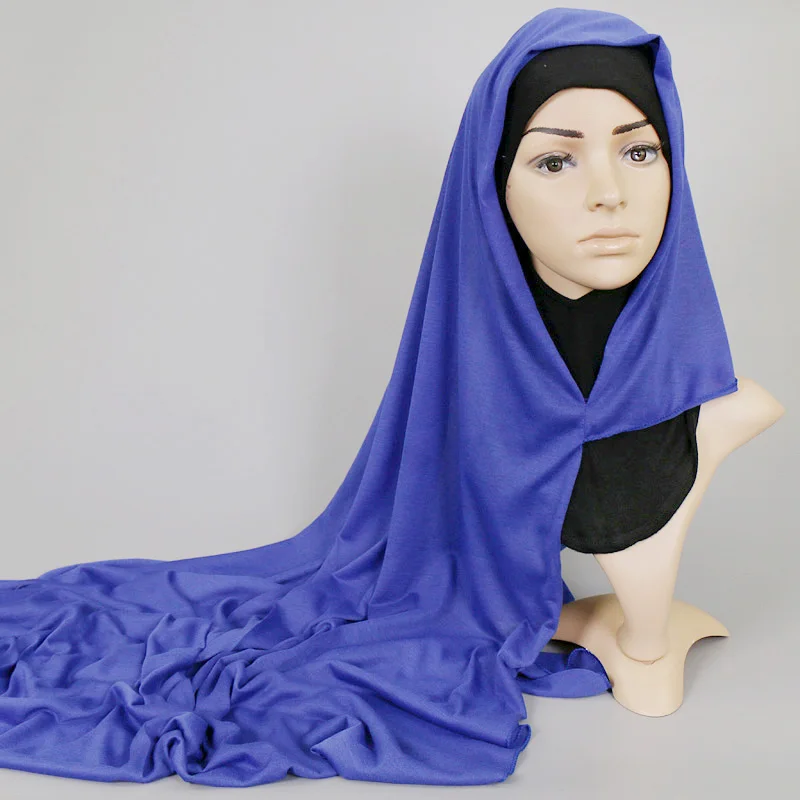Hồi Giáo Áo Hijab Khăn Choàng Nữ Đôi Liền Khăn Femme Musulman Hồi Giáo Khăn Trùm Đầu Bông Khăn Choàng Bọc Cao Su 180*85cm