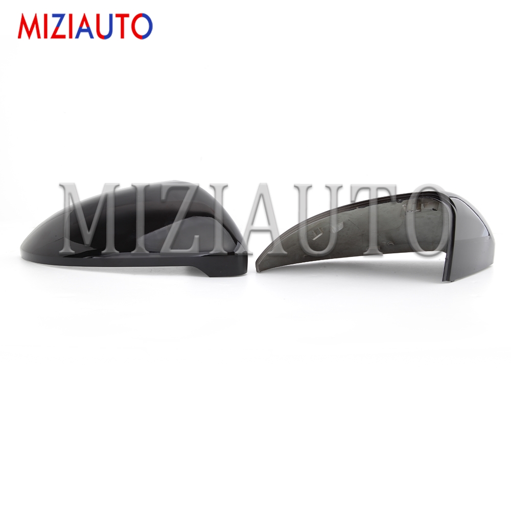 Side Rear View Mirror Cover Caps Signals For VW Golf 7 MK7 7.5 GTI For Touran 2013-2020 Bright Black Mirror Case Car Accessories