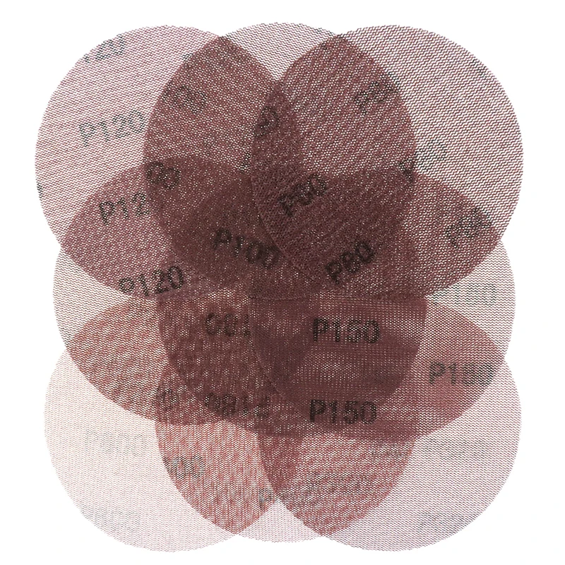 15/25pcs Mesh Sanding Discs 6inch Hook & Loop Abrasive Pad Dust Free Disc Anti-Blocking Sharp Grinding Sandpaper for Wood