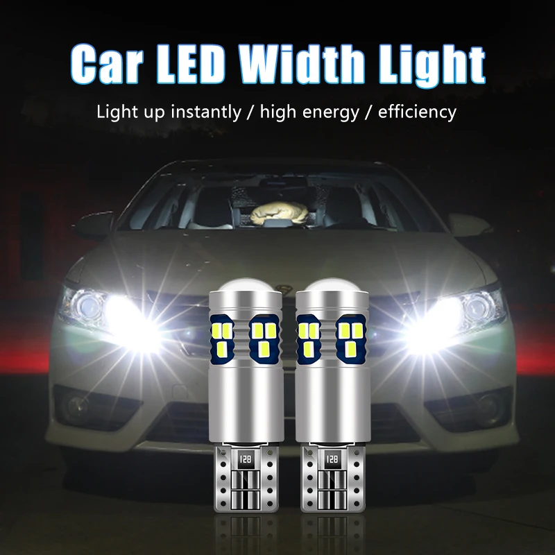 2 Chiếc T10 Bóng Đèn LED Ô Tô Vị Trí Đỗ Xe Đèn Xe Volkswagen VW Golf 4 5 6 7 MK4 MK5 MK6 MK7 Polo 6R 9N Scirocco R Phụ Kiện