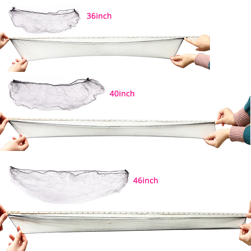 Plussign, 20 шт./лот, невидимая сетка для волос для пучков париков, сетчатая шапочка для парика, длинный размер 24, 30, 36, 40, 46 дюймов, сетки для волос, черные аксессуары для волос