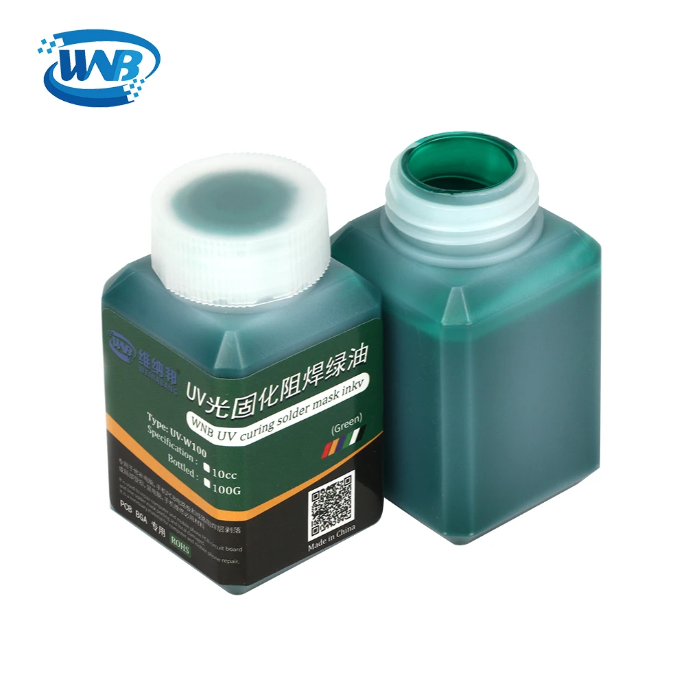 WNB 100g UV แสง Curable Solder Mask หมึกป้องกันการกัดกร่อน Arcing BGA PCB SMD Circuit Board ซ่อมเชื่อมสีน้ํามัน