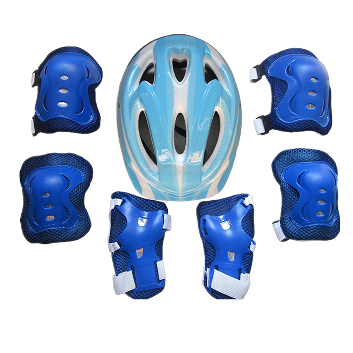 7 Teile/satz Kinder Junge Mädchen Sicherheit Helm Knie Ellenbogen Pad Sets Kinder Radfahren Skate Fahrrad Helm Schutz Sicherheit Schutz