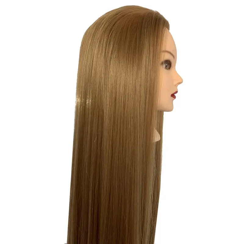 75 cm Glattes Haar Friseur Synthetische Ausbildung Mannequins Kopf Für Make-Up Haar flechten Praxis Salon Kopf Styling Werkzeug