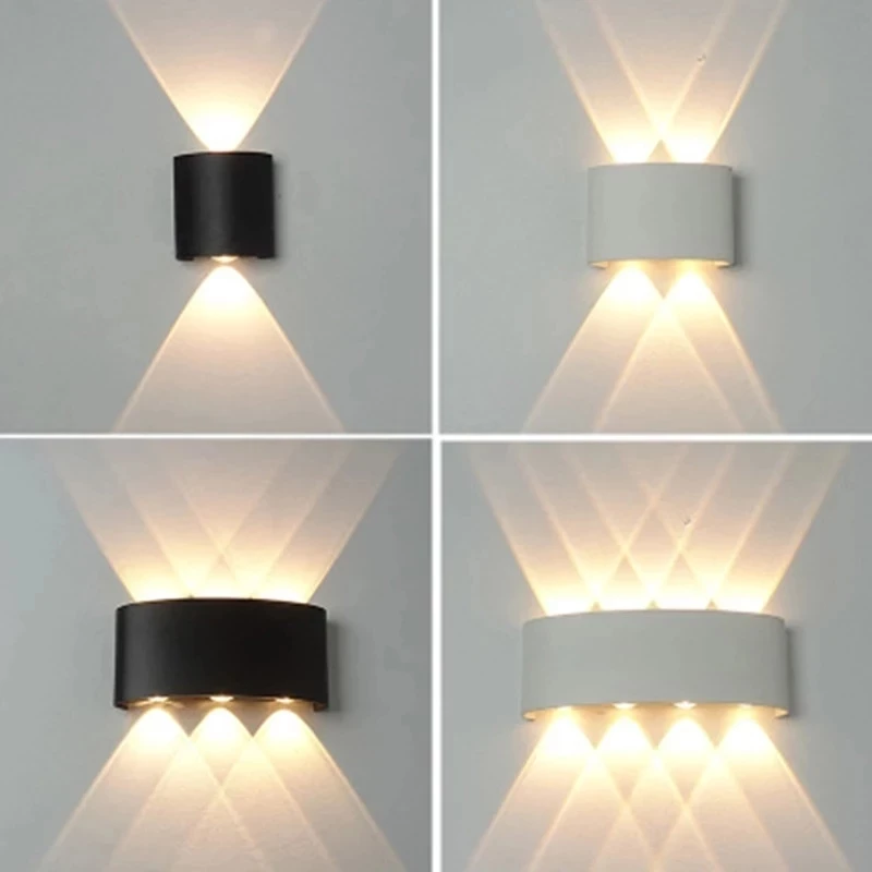 2W 4W 6W 8W 10W 12W Đèn LED Dán Tường Ngoài Trời Chống Nước Hiện Đại Phong Cách Bắc Âu trong Nhà Đèn Treo Tường Phòng Khách Hiên Nhà Đèn Sân Vườn