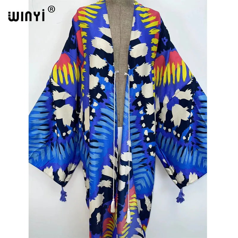 Winyi-女性用長袖ケープドレス,イブニングドレス,トーキング,ボヘミアン,マキシ,アフリカン,バウィングスリーブ,シルク,2021