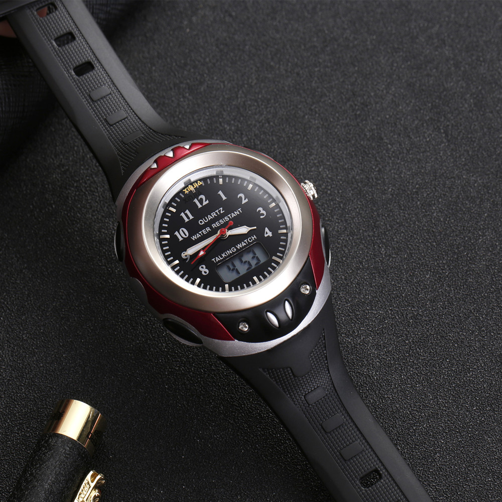 Spanish Analog-Digital Dual Display Talking Wrist Watch w/Alarm for The Blind and Low Vision 787ZTS