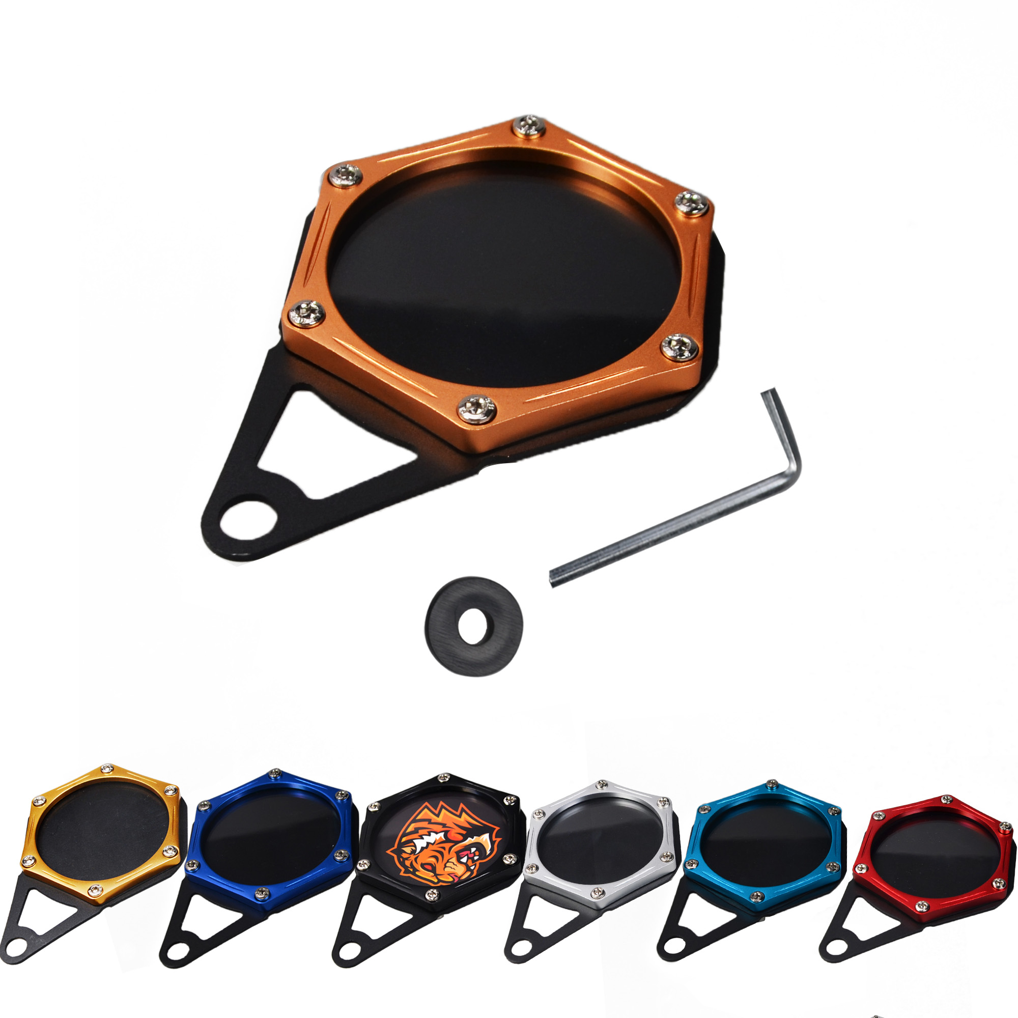 Scooters Quad bicicletas ciclomotores ATV motocicleta Universal soporte de placa de disco de impuestos nuevo impermeable multicolor