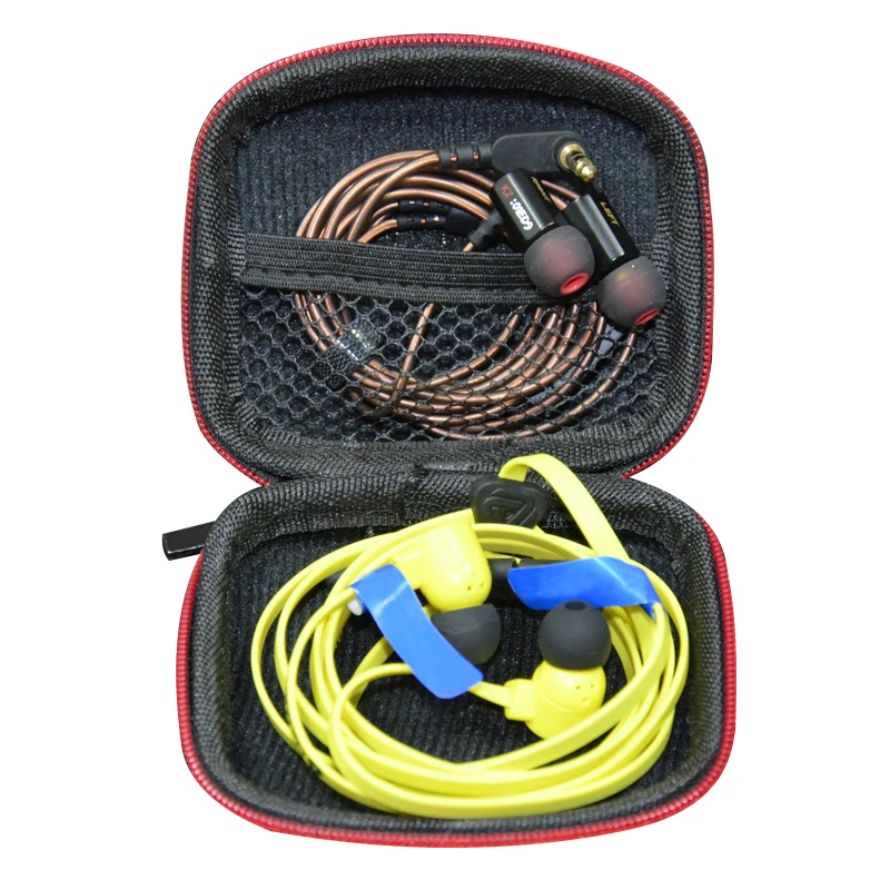 KZ Earphone Case EVA Zipper Case Bluetooth Headset Box Square Portable Compression Headset case For KZ ZAX ES4 ZSTX ZSR EDX ZST