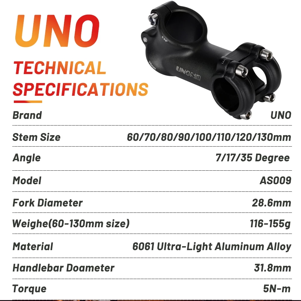 Bài UNO Đen Thân Xe Đạp Siêu Nhẹ 7 17 35 Độ MTB Đường Thân Cây Nĩa 28.6 31.8Mm 60/70/vỏ//100/110/120/130Mm Xe Đạp Vua Kalloy