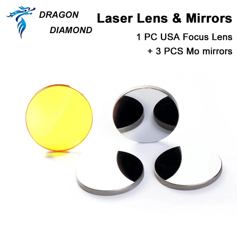 K40 Series USA Ống Kính Lấy Nét Laser Khắc Dia.12/18/20Mm FL.50.8mm + Tặng Kèm 3 Mô Gương 20mm Cho 3020 Co2 Khắc Laser Máy