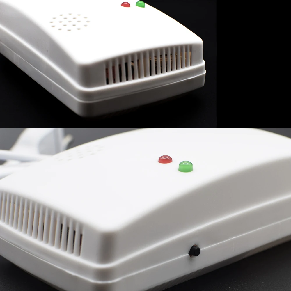Gas Leak Detector Combustible Propane Butane Methane Natural Gas Safety Alarm Sensor Warning EU Plug