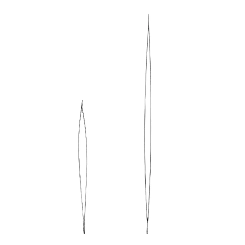 1 ชุดเปิด Big Eye Beading เข็มลูกปัดสร้อยคอสร้อยข้อมือเครื่องมือสแตนเลส Self Threading เข็ม Pins สําหรับเครื่องประดับอุปกรณ์