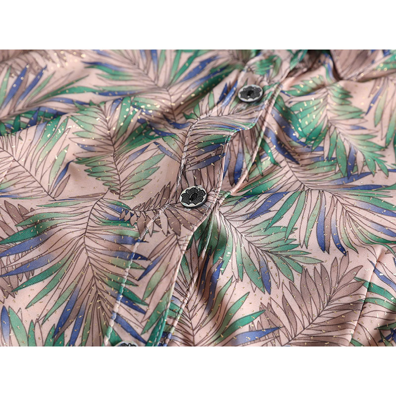 중년 여성 블라우스, 플러스 사이즈 어머니 의류, 실크 프린트 쉬폰 셔츠, 여성 상의, 가디건, 5XL, W2128, 여름 신상