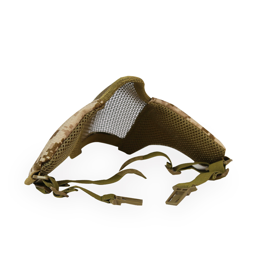MASQUE tactique en maille d'acier, adaptée au casque rapide, chasse, tir, demi-masques militaires