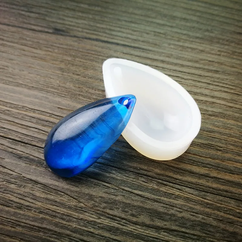 Molde de silicona con gotas de agua de cristal, 3 estilos, Diy, collar, colgante, joyería, molde artesanal para hornear, molde de silicona H202