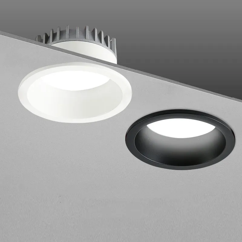Luz empotrada antideslumbrante LED COB, 18W, 24W, regulable, 85-265V, foco de lámpara de techo, 12W, 15W, iluminación para el hogar, sala de estar y dormitorio