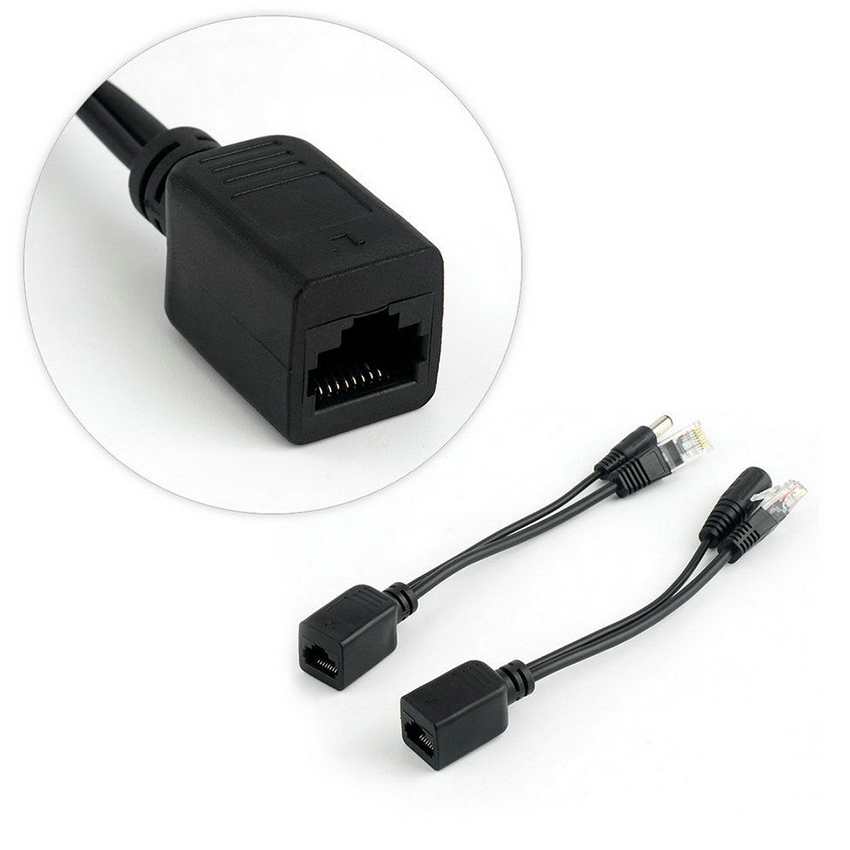 10 คู่/ล็อต Passive Power Over Ethernet อะแดปเตอร์ POE Cable Splitter RJ45 หัวฉีดแหล่งจ่ายไฟโมดูล 12-48 v สําหรับ IP Camea