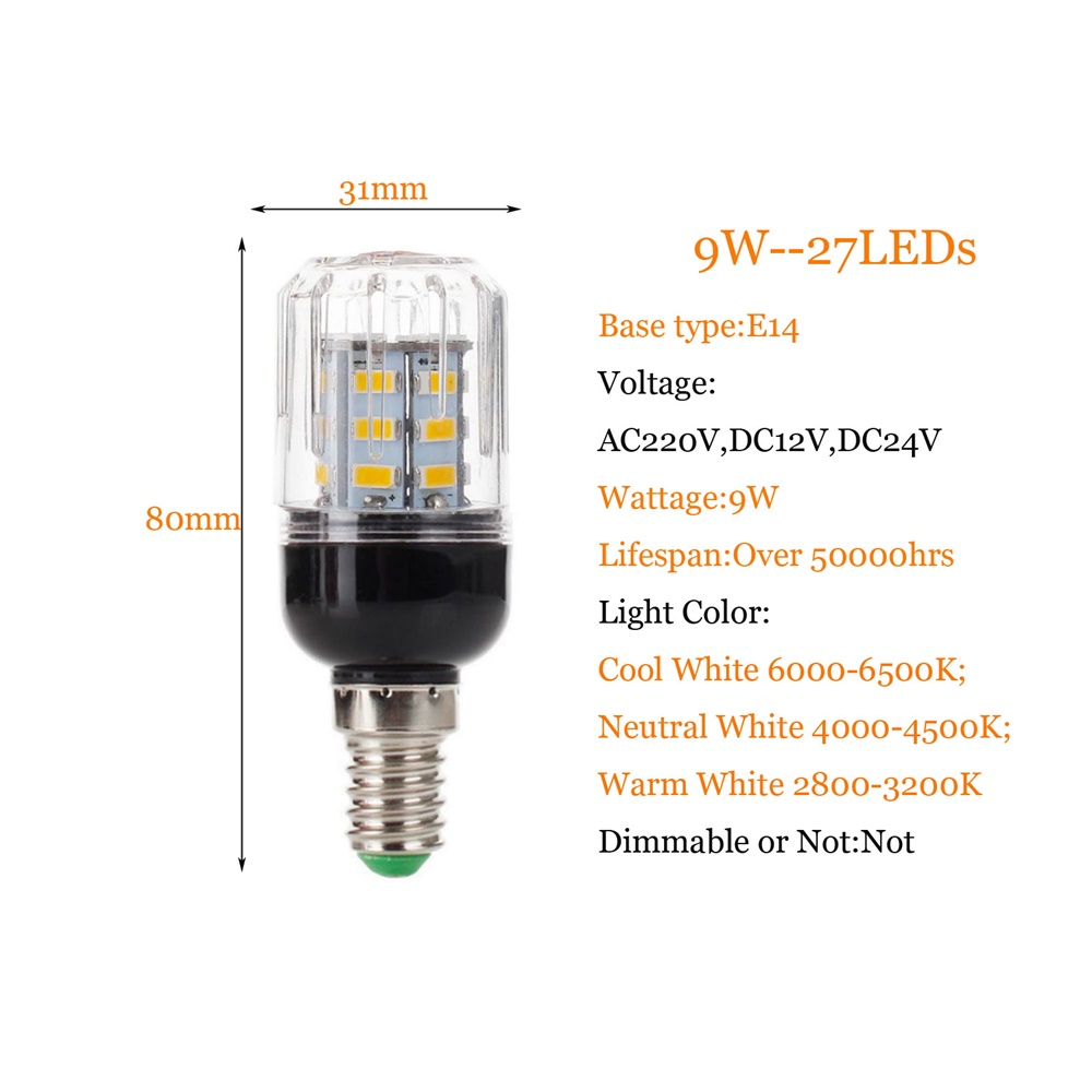 E27 E14 E12 E26 SMD 5730 27 LEDs 7 W LED Mais Birne Lampe Weihnachten Kronleuchter Kerze Licht Hause beleuchtung AC 110 V 220 V DC 12 V 24 V