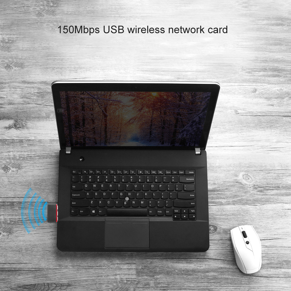 Mini adaptador WiFi USB, tarjeta de red inalámbrica de 150M, RTL8188 MT7601, USB 2,0, receptor Ethernet WiFi, Dongle para PC, accesorios de ordenador