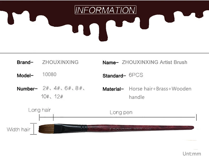 Bộ 6 Nghệ Sĩ Vẽ Tranh Sơn Dầu Cọ Bộ Cấp Đầu Chồn Tóc Nước Cọ Sơn Acrylics Nghệ Thuật Vẽ Tiếp Liệu Tranh Chuyên Dụng
