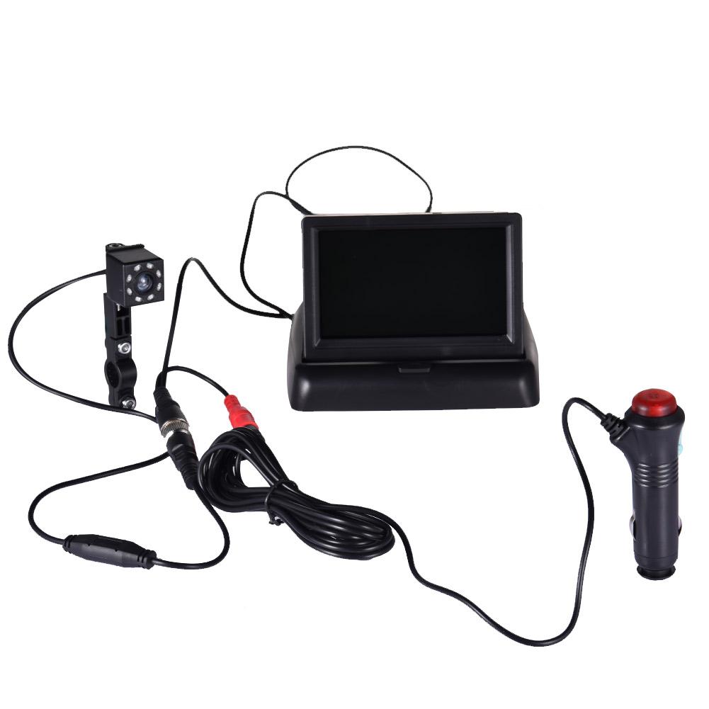 Babi-折りたたみ式バックミラー,車用ダッシュボードカメラ,インターネットビジョン付き折りたたみ式HDディスプレイ,4.3