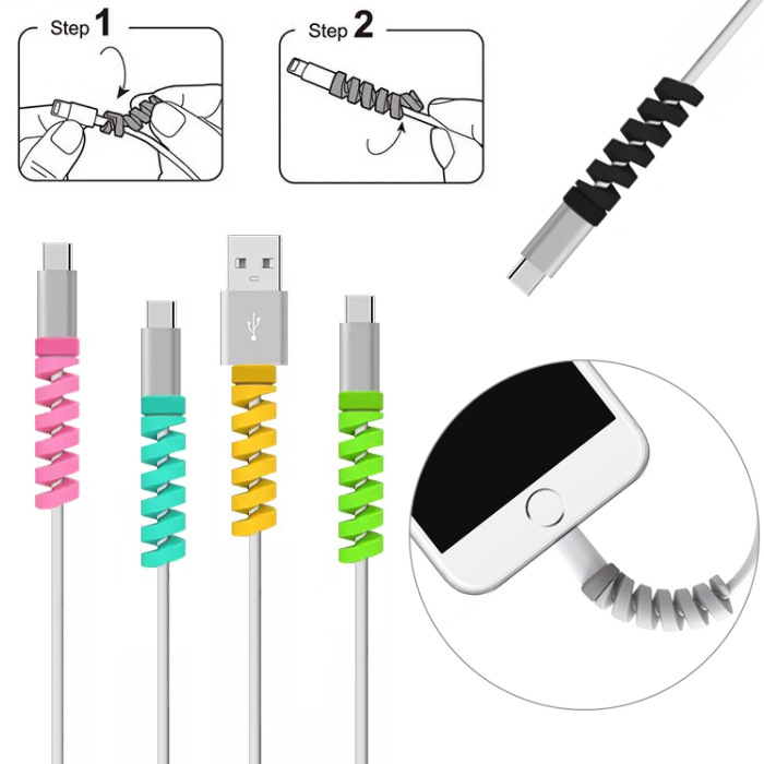 Protector de Cable de silicona, bobinador, organizador de Cable, cubierta para Apple iphone, Cargador USB, Envío Gratis